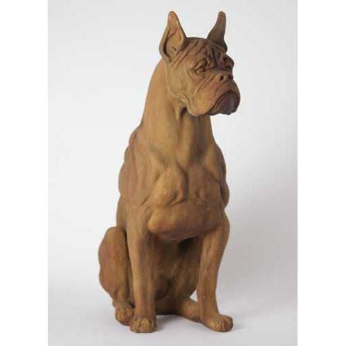 Boxer Dog 30 H - Pedestal Sculpture - XoticBrands Home Decor