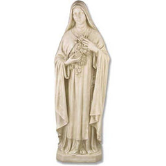 Saint Therese With Roses 60" H Large Religious Sculpture - XoticBrands Home Decor