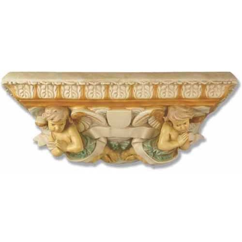 King Size Cherub Shelf 43W Religious Sculpture - Religious - XoticBrands Home Decor
