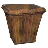 Fluted Square Pot Tall Sculpture - Garden, Garden, XoticBrands, XoticBrands Home Decor