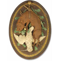 Boar Trophy Plaque Garden Animal Statue - XoticBrands Home Decor