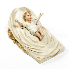 Baby Jesus In Manger 9 Religious Sculpture - XoticBrands Home Decor