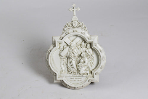 Chapel Wall Plaque Station #8 Religious Sculpture, Religious Decor, XoticBrands, XoticBrands Home Decor