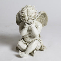Peekaboo Cherub Angel Sculpture, Home Decor, XoticBrands, XoticBrands Home Decor
