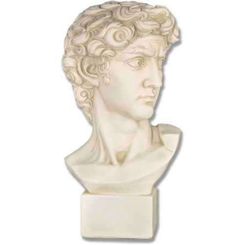 David Bust Medium 17 - Greek & Roman Busts - XoticBrands Home Decor
