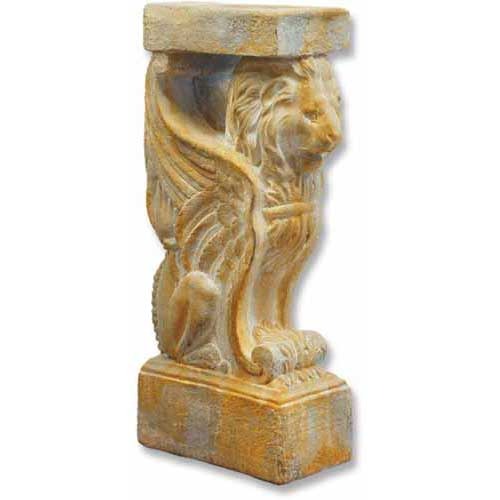 Winged Lion Console Base - Pedestal Sculpture - XoticBrands Home Decor