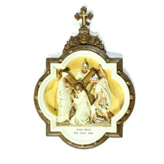Chapel Wall Plaque Station #3 Full Color Animal Religious Sculpture, Religious Decor, XoticBrands, XoticBrands Home Decor