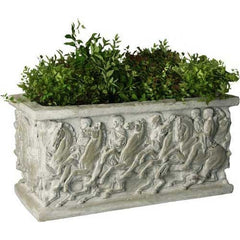 Greek & Roman Parthenon Flower Pot 15 (Rectangle) Garden Display - XoticBrands Home Decor
