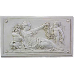 Goddess With Cherub Plaque Right Wall Decor - XoticBrands Home Decor