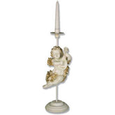 Cherub Mandolin Candleholder Garden Angel Statue - XoticBrands Home Decor