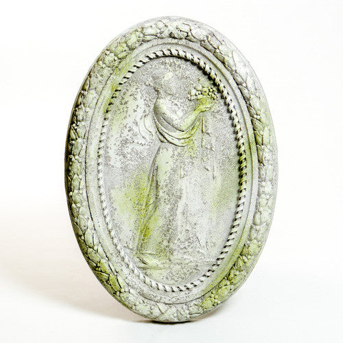 Plaque Of Flora 34 - Pedestal Sculpture - XoticBrands Home Decor