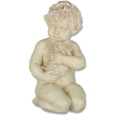 Quinn With Rabbit 17 Garden Angel Statue - XoticBrands Home Decor