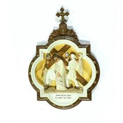 Chapel Wall Plaque Station #5 Full Color Animal Religious Sculpture, Religious Decor, XoticBrands, XoticBrands Home Decor