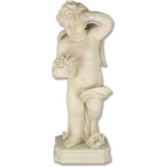 Angel Joshua With Fruit Basket Garden Angel Statue - XoticBrands Home Decor