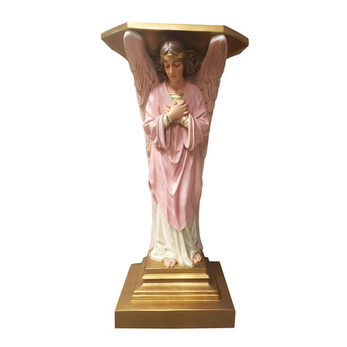 Devotion Angel Cross Ped. 38 Animal Angel Sculpture, Home Decor, XoticBrands, XoticBrands Home Decor