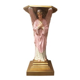 Devotion Angel Cross Ped. 38 Animal Angel Sculpture, Home Decor, XoticBrands, XoticBrands Home Decor