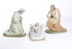 Mary,Joseph & Baby In Manger Animal Religious Sculpture, Religious Decor, XoticBrands, XoticBrands Home Decor