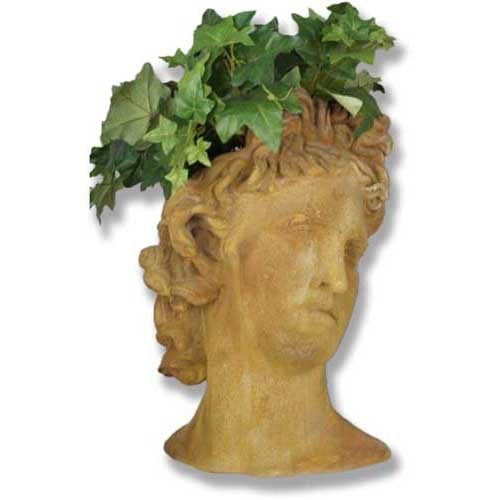 greek statue head planter pot Apollo Head Planter 17
