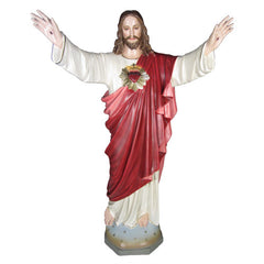Jesus Sacred Heart Blessng 60"H Large Religious Sculpture - XoticBrands Home Decor