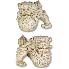 Foo Dog Atco Pair-7 - Asian/Eastern Display - XoticBrands Home Decor