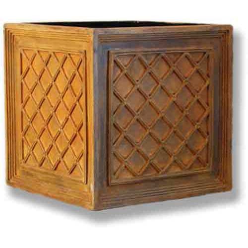 16 Lattice Box 15.5 H (R) - Planters Med. Planters 15-29"H - XoticBrands Home Decor