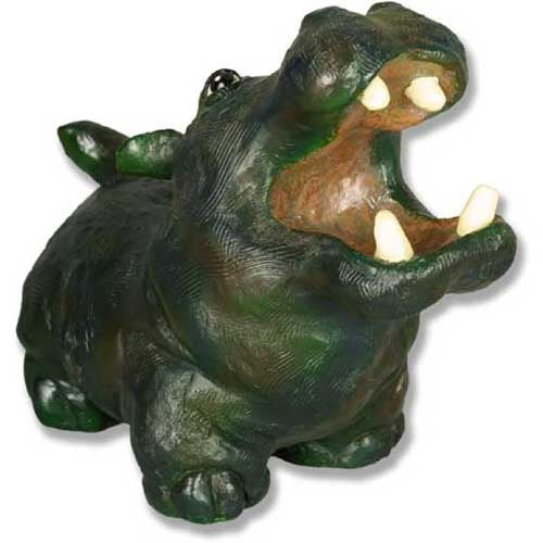 Molly Hippo Birdfeeder Garden Animal Statue - XoticBrands Home Decor