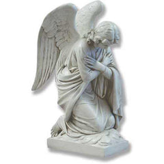Kneeling Angel Arms Crossed Religious Sculpture - Angels, Angels, XoticBrands, XoticBrands Home Decor