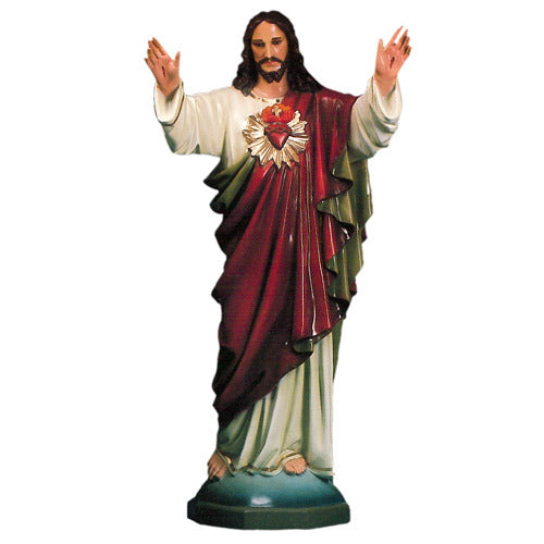 SACRED HEART (HANDS UP) 60" Religious Sculpture - Religious, Religious, XoticBrands, XoticBrands Home Decor