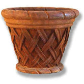 23 Basket Weave 17 H (R) Garden Planter - XoticBrands Home Decor