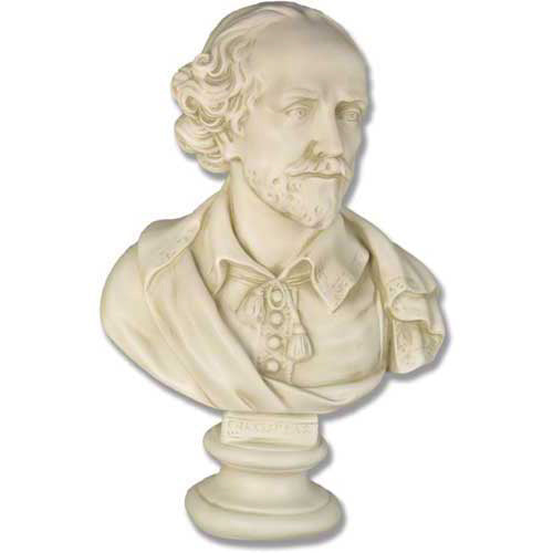 Shakespeare Bust 23 Busts Sculpture, Home Decor, XoticBrands, XoticBrands Home Decor