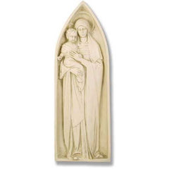 Mother & Child Pointed Arch Religious Sculpture - XoticBrands Home Decor
