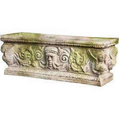 Greenman Rectangle Urn 11 Planters Sculpture, Home Decor, XoticBrands, XoticBrands Home Decor