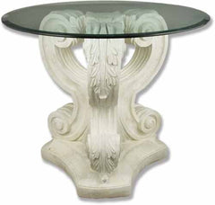 Acanthus Leaf Table Base - Pedestal Sculpture - XoticBrands Home Decor