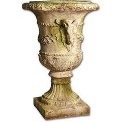 Ram And Garland Urn 31 - Architectural Urns - XoticBrands Home Decor