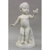 Nature's Child W/Bird 21 H (Cppr) Animal Classical Sculpture, Home Decor, XoticBrands, XoticBrands Home Decor