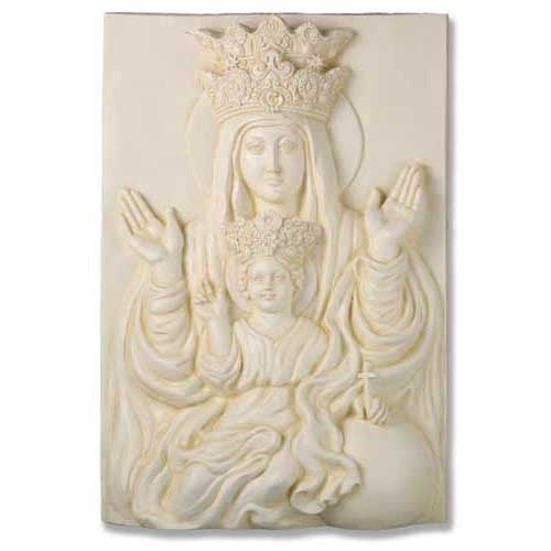 Mother & Child Plaque Rec 25 Religious Sculpture - XoticBrands Home Decor