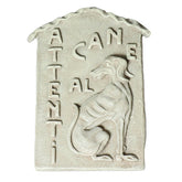 Beware Of Dog Plaque 15" (classic stone) Animal Sculpture, Home Decor, XoticBrands, XoticBrands Home Decor