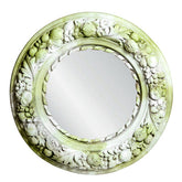 Pomegranate Wreath with Mirror Animal Garden Sculpture, Home Decor, XoticBrands, XoticBrands Home Decor
