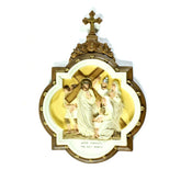 Chapel Wall Plaque Station #8 Full Color Animal Religious Sculpture, Religious Decor, XoticBrands, XoticBrands Home Decor