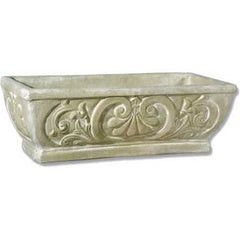 Fleur De Lis Pot Rect 30 W Animal Planters Sculpture, Home Decor, XoticBrands, XoticBrands Home Decor