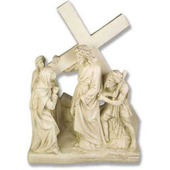 Jesus Meets His Mother Station # 4 Religious Sculpture - XoticBrands Home Decor