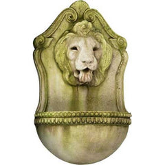 Aged Lion Wall Fountain 23 Garden Animal Statue - XoticBrands Home Decor