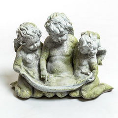 Three Cherub Birdfeeder Sculpture - Garden, Garden, XoticBrands, XoticBrands Home Decor
