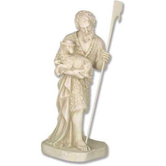 Shepherd Stndg Holding Sheep Religious Sculpture - XoticBrands Home Decor