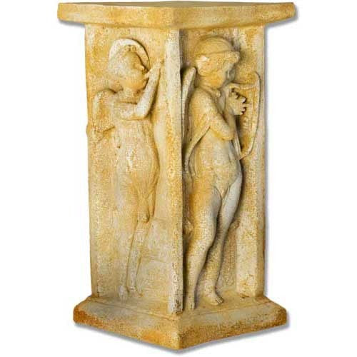 Della Robia Cherub Ped. 24 - Pedestal Sculpture - XoticBrands Home Decor