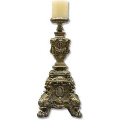 Ornate Candleholder Short 24 Religious Sculpture - XoticBrands Home Decor