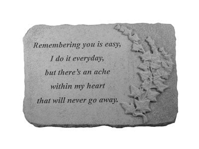 Remembering You Is...W/Ivy Memorial Garden Stone - XoticBrands Home Decor