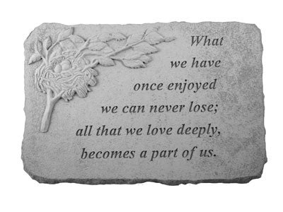 What We Have Once...W/Birds Nest Memorial Garden Stone - XoticBrands Home Decor