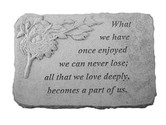 What We Have Once...W/Birds Nest Memorial Garden Stone - XoticBrands Home Decor