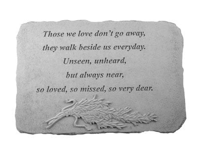 Those We Love Don'T Go...W/Rosemary Memorial Garden Stone - XoticBrands Home Decor